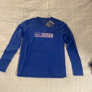 Drake Performance Fish Blue Long Sleeve Fishing T-Shirt